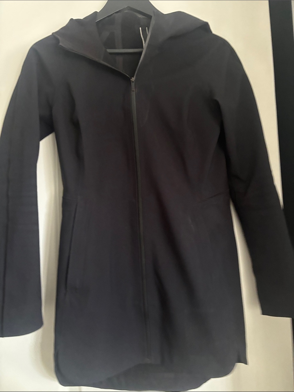 lululemon athletica Black Hooded Zip-Up Trench Coat